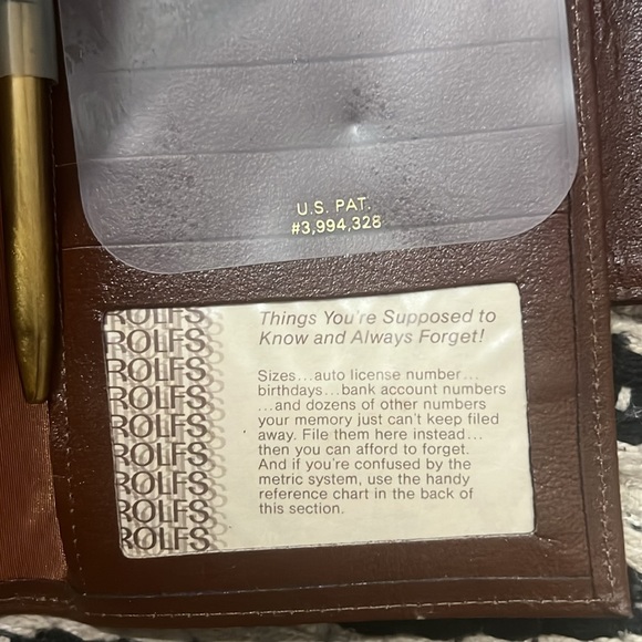 Rolf’s vintage Leather checkbook - Picture 7 of 7